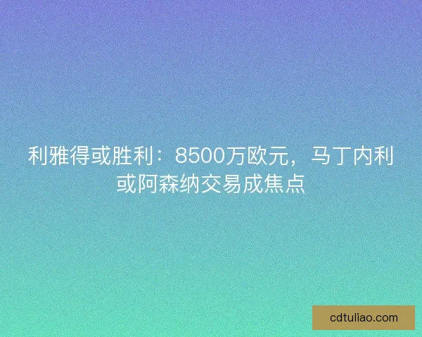 利雅得或胜利：8500万欧元，马丁内利或阿森纳交易成焦点